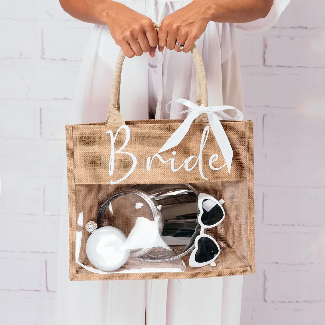 NEW Arrivals Summer Beach Semi-Transparent Bride Beach Bag Bride To Be Things for Wedding Engagement Honeymoon Handbag Party Decoration Gift Accessories