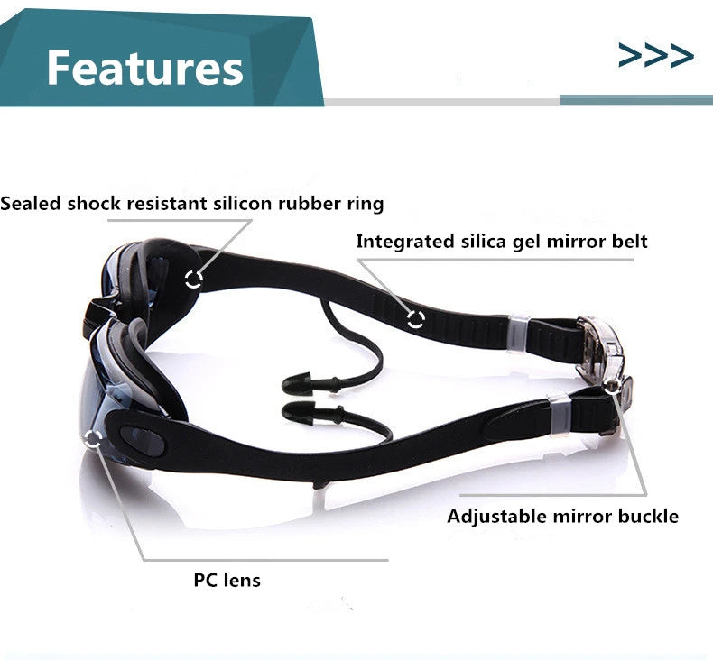 Professional Swimming Goggles Swim Glasses Electroplate Waterproof Silicone очки для плавания Adluts