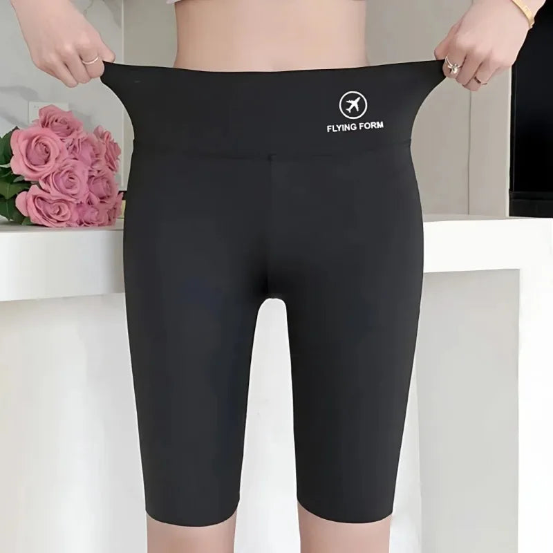 NEW Arrivals 4PCS Set 5 Colors Women's Summer Shark Bottom Pants Riding Running Sports Shorts Elastic Yoga Pants High Waisted Hip Lifting Women Sports Apparel Sets