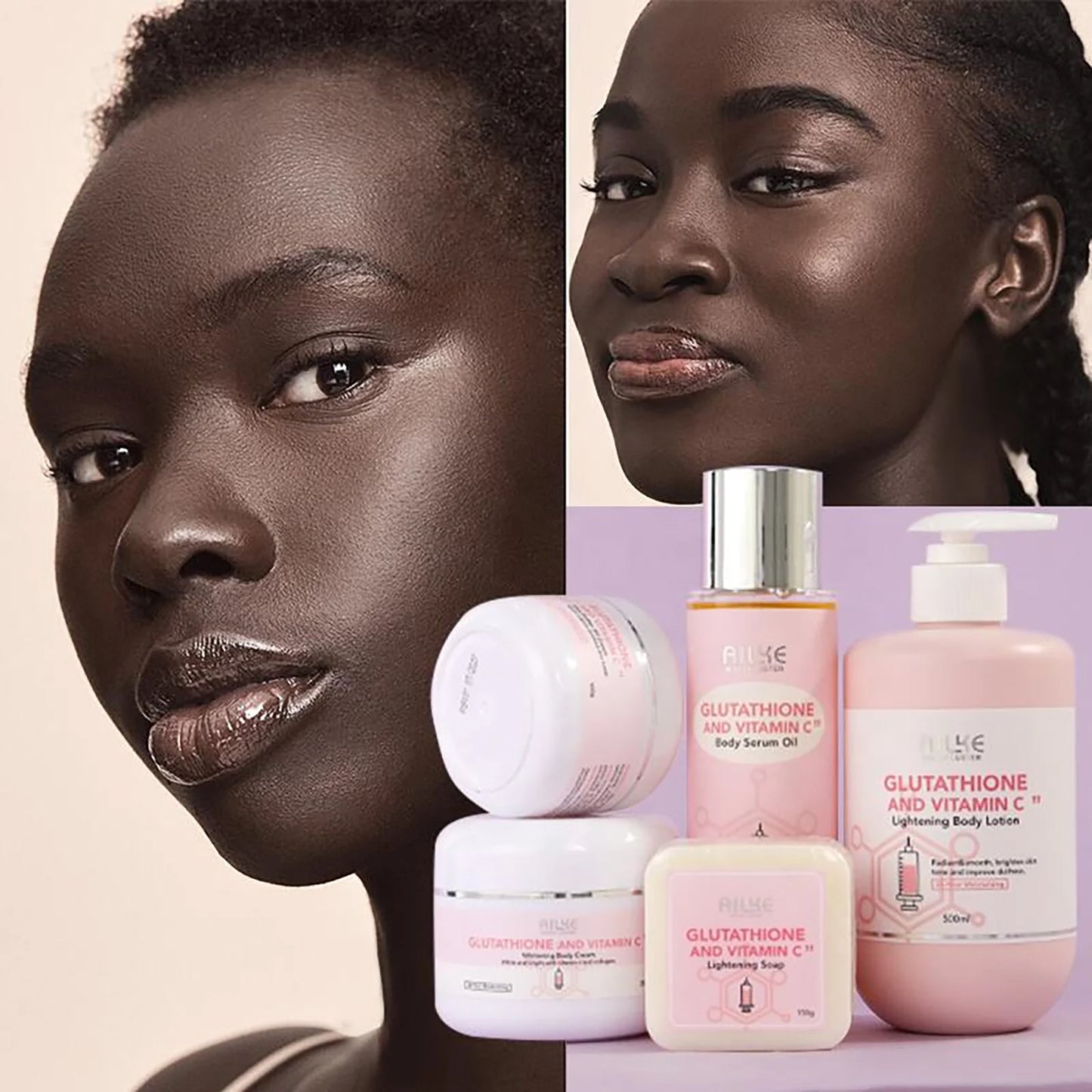 NEW Arrivals Korean High Quality Sets Whitening Remove Black Spots Facial Skin Care Lotion Moisturizing Cream Body Glutathion Vitamin C Black Skin Face Care Products