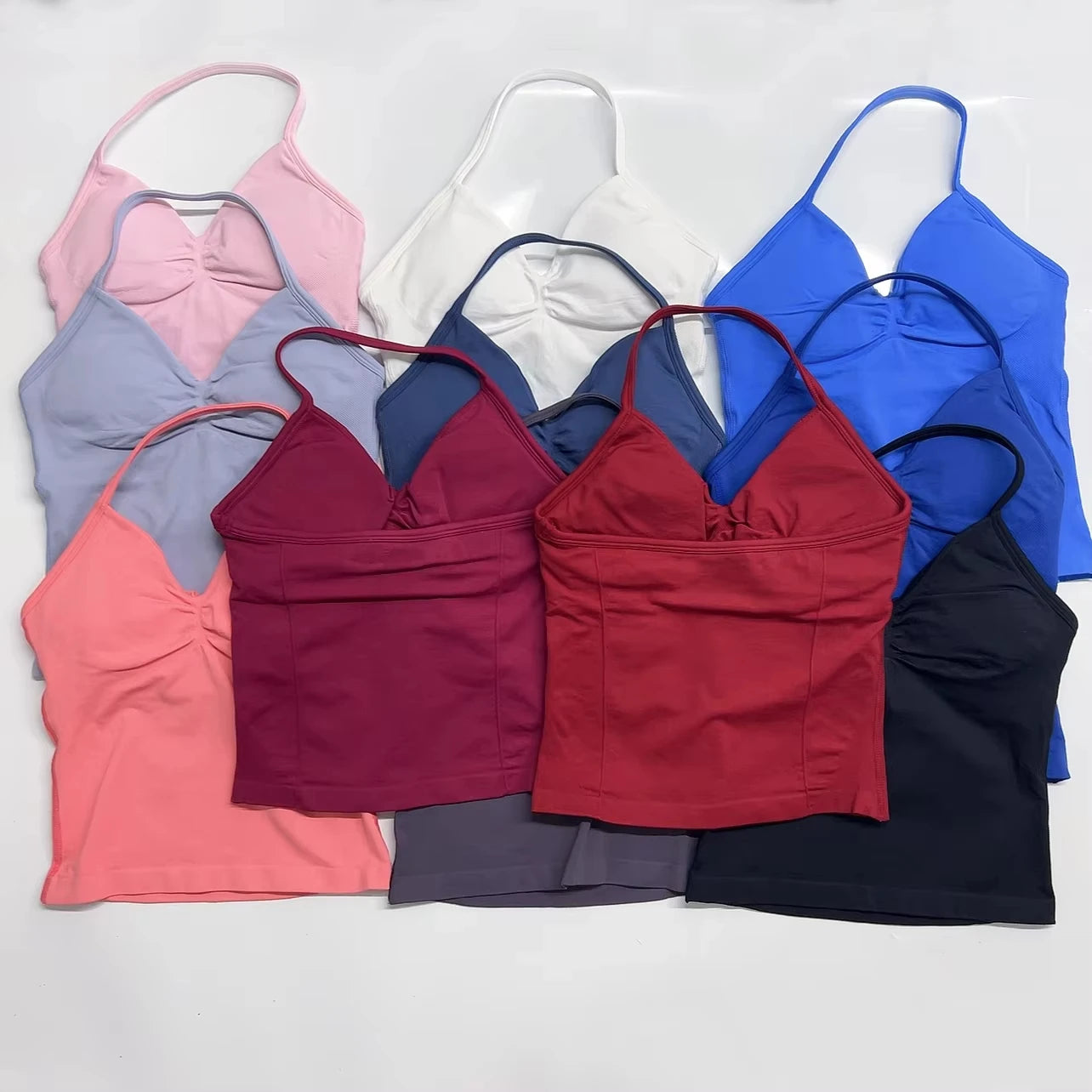 NEW Arrivals Halter Back Neck Top Push Up Vest Running Vest Sports Top Sports Bra Sports Vest Women's Sportswear Yoga Clothing