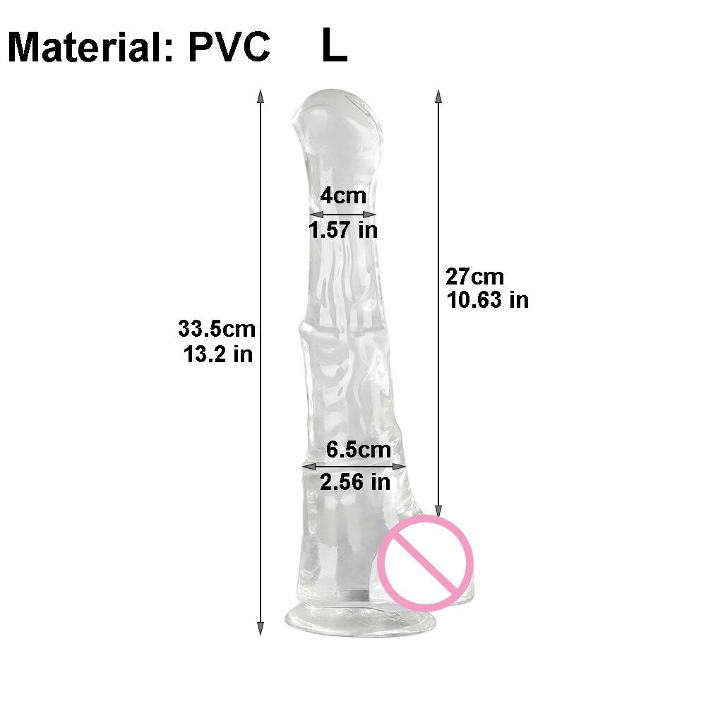 30cm Huge Horse Dildo Realistic Animal Penis Artificial Female Masturbators Rubber Monster Cock Anal Plug Hand-Frees Sex Tools
