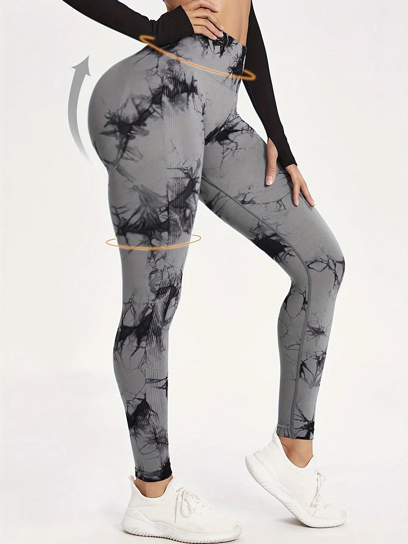 NEW Arrivals 4PCS Set Women's Fitness Sports Pants Tight Hip Lifting Tie Dye Yoga Pants Outdoor Running Gym Top Quality Leggings Girls Sports Apparel Accessories
