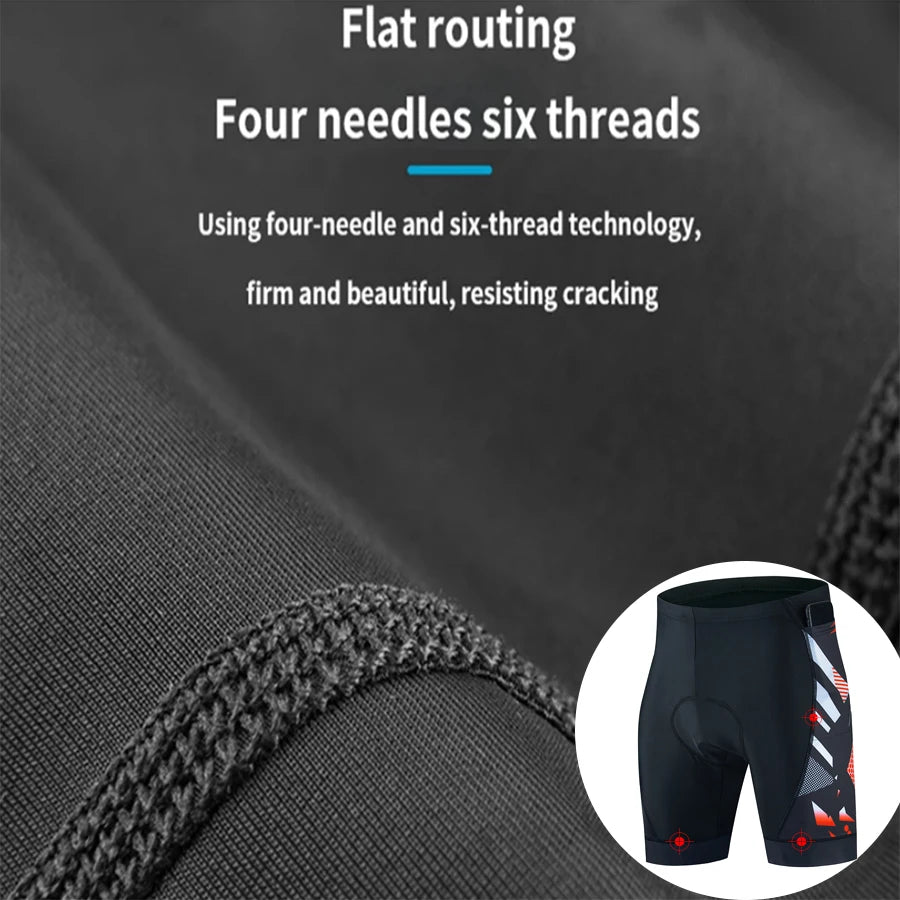 NEW Arrivals S-4XL 7 Patterns Three Pocket Cycling Shorts Bike Tights Triathlon 5D Gel Padded Pro Lycra Bicycle Shorts Breathable Man Mountain Biking Shorts