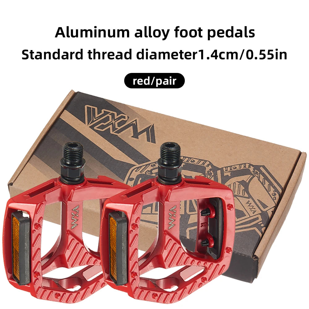 NEW Arrivals Bicycle Aluminum Alloy Anti-Slip MTB Bike Ultralight Pedal Dustproof Waterproof Seal Double DU Flat Professional Pedals Cycling Parts Accessories