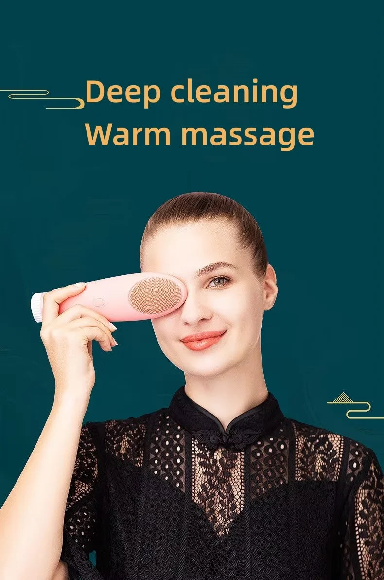 New Arrival Skin Care Device Waterproof Soft Silicone Face Washing Brush Facial Massager Electric Cleansing Brush Women Men Skin Care Supplies