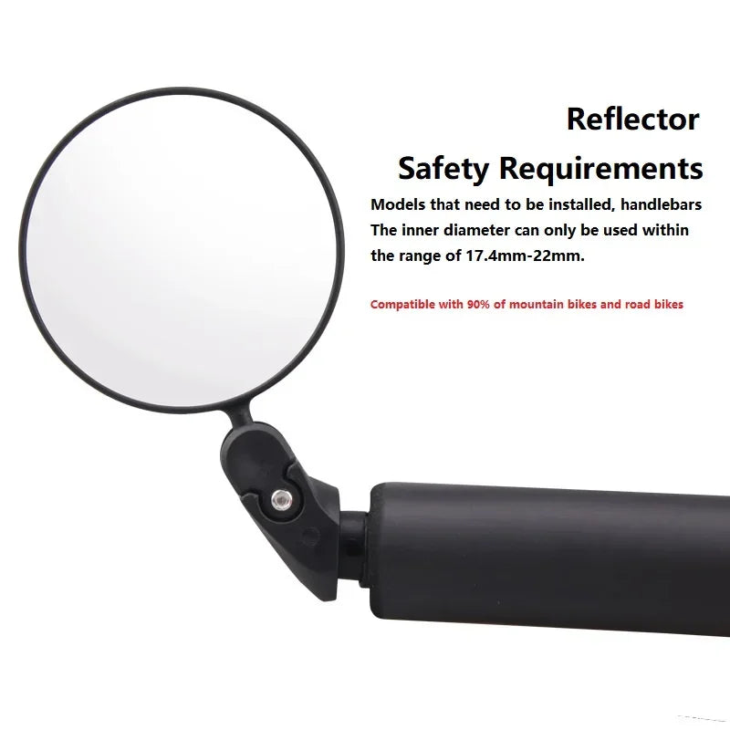 NEW Arrivals 2PCS Universal Bicycle Rearview Mirror Adjustable Rotate Wide-Angle Cycling Handlebar Rear View for MTB Road Bike Accessories