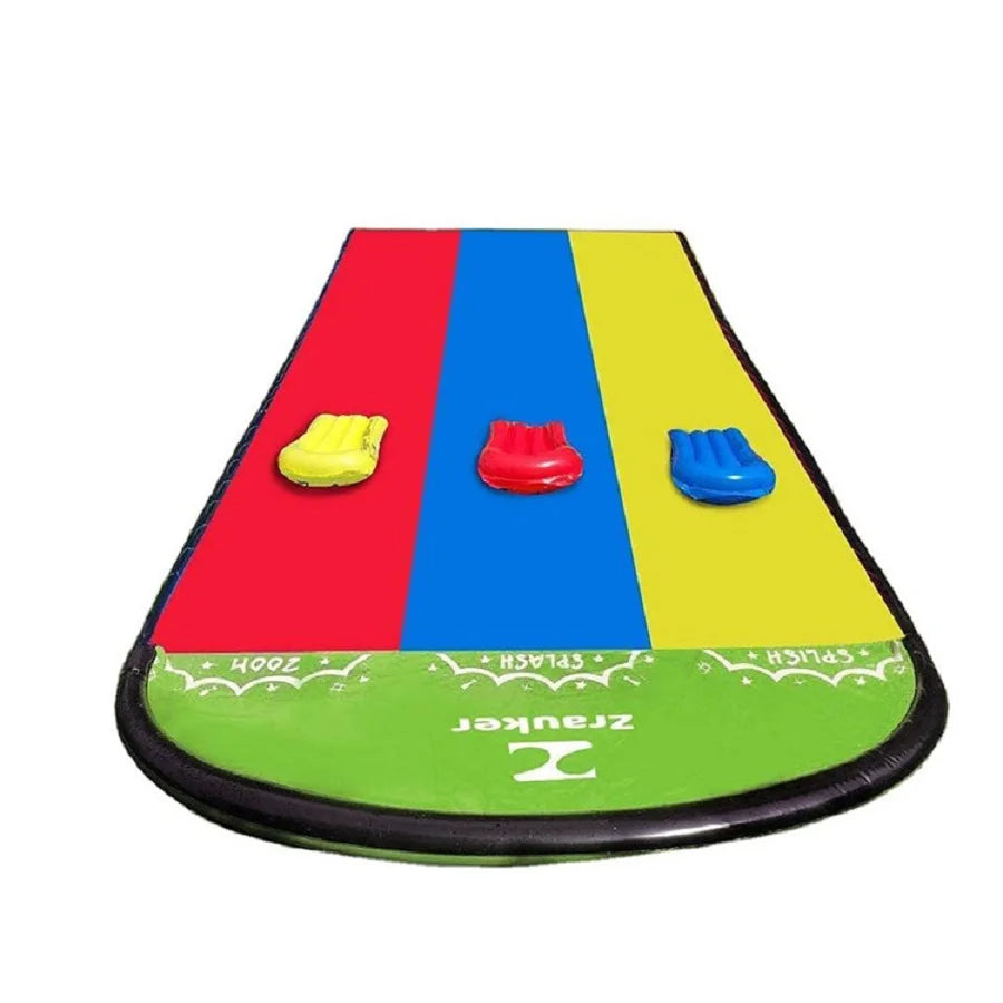 NEW Arrivals Children's Grassland, Three Person Water Slide, Children's Home Outdoor Equipment, Inflatable Water Play Toys, Lawn Spray, PVC Water Summer Water Games