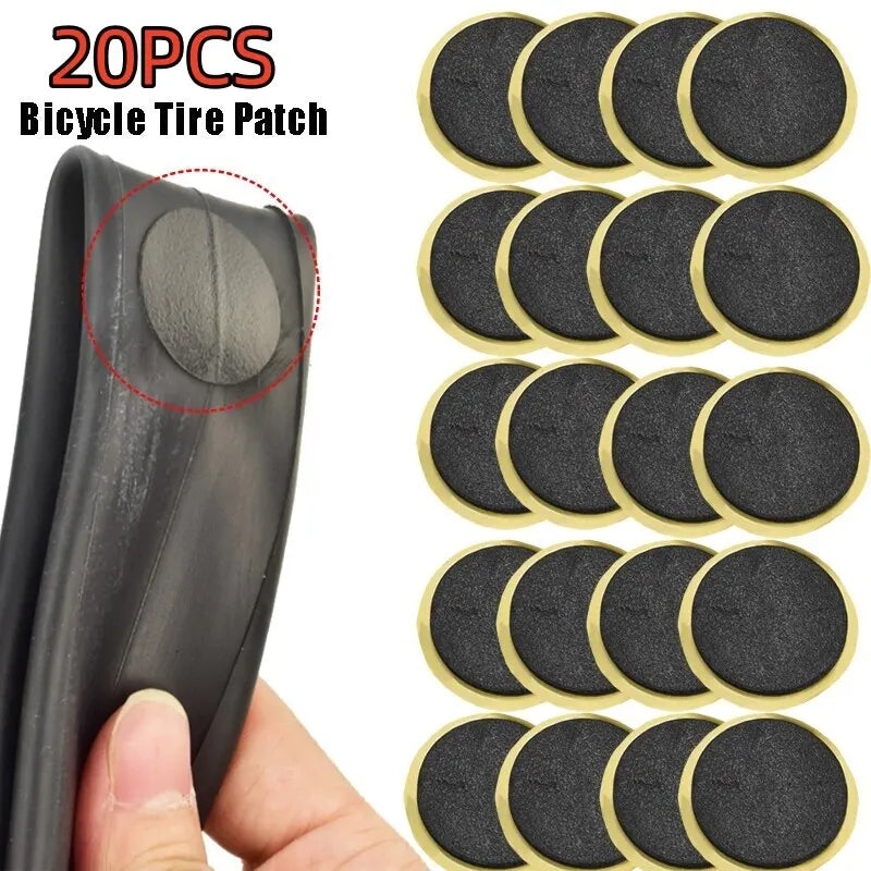 30/20/PCS Bicycle Glue-free Tire Patches Tool Quick Repairing Tyre Protection Patch Adhesive Quick Drying Bike Accessories