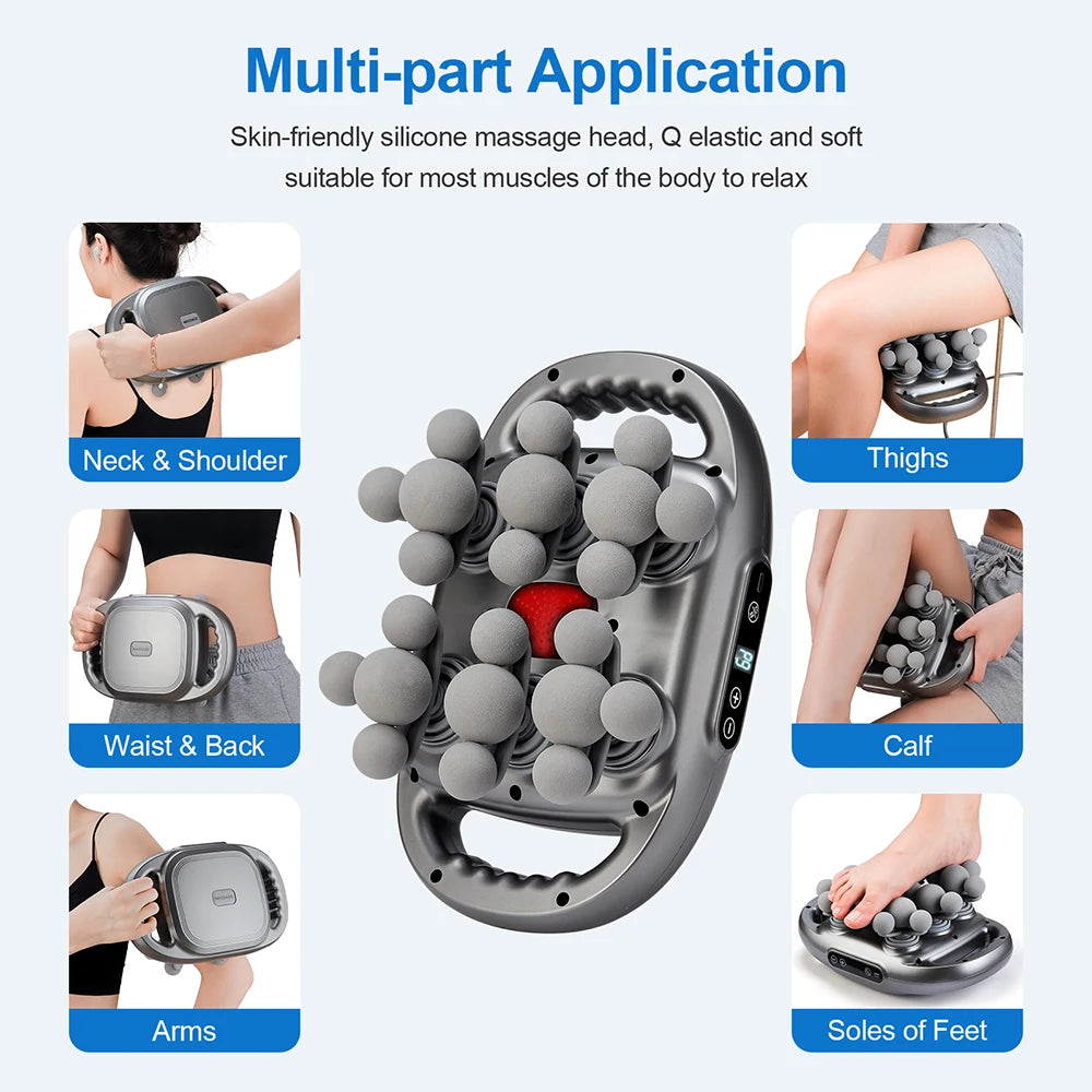 NEW Arrivals 22-Head Fascia Gun High-Frequency Vibration Body Massage Gun Back and Waist Massager Neck Shoulder Massager Muscle Massage Relaxation Accessories Health Care Supplies
