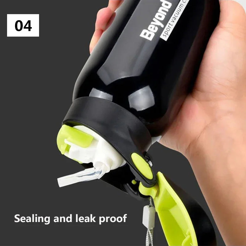 NEW Arrivals 500ML Outdoor Sport Bicycle Water Bottle Vacuum Stainless Steel Cycling Water Cup Thermal Drink Mug Travel Cycling Equipment Sports Supplies