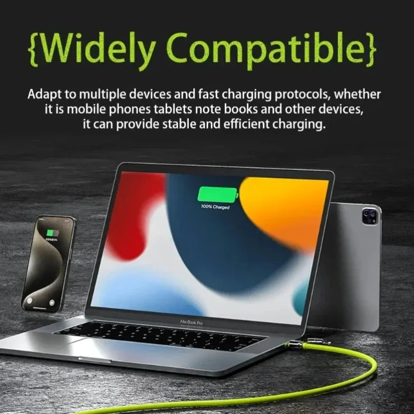 NEW Arrivals 4-in-1 Set Cable 240W Super Fast Charging Data Transfer for iPhone 16 15 14 13 12 Pro iPad Notebook Tablet Mobile Cell Phone Samsung Laptop Mobile Phones Accessories
