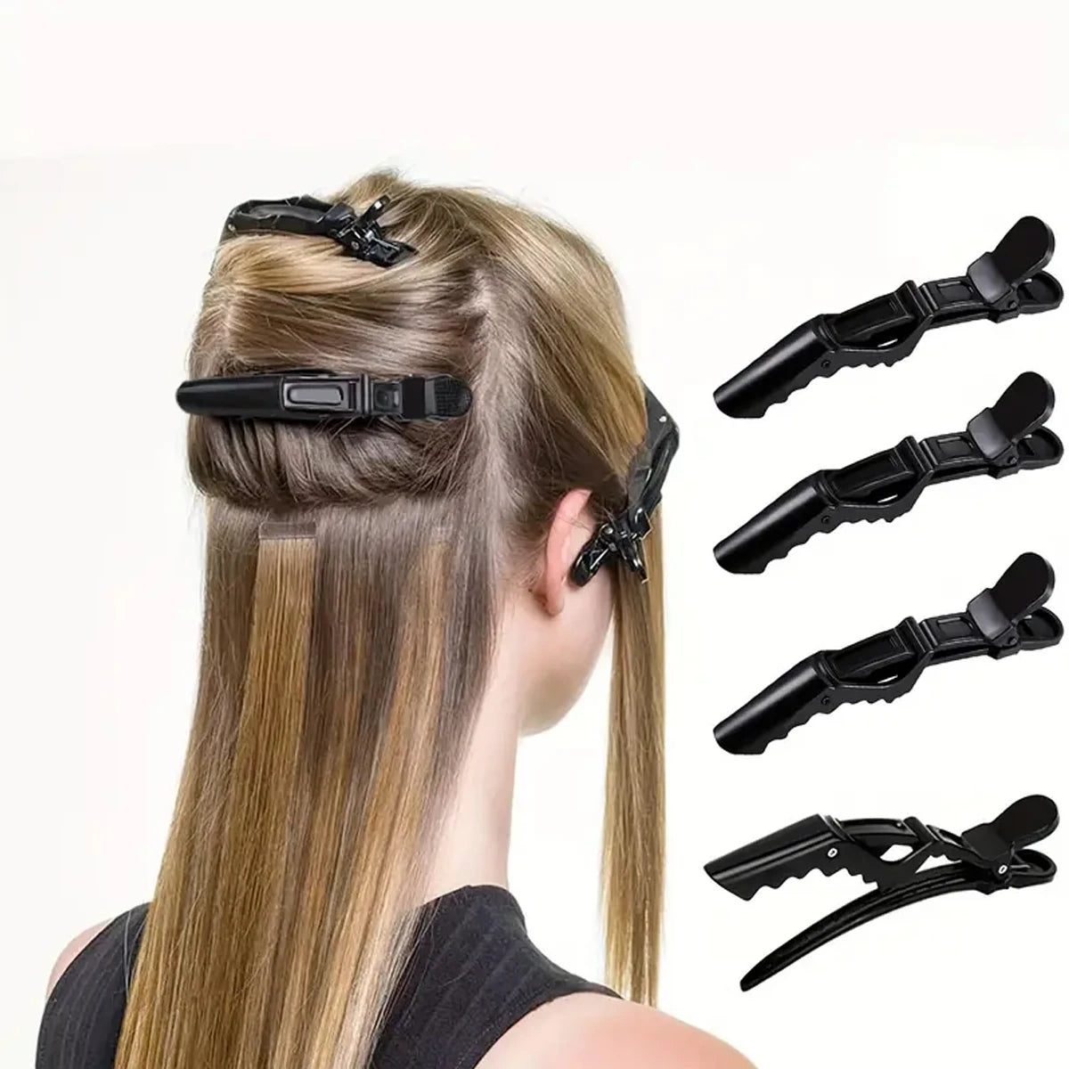 NEW Arrivals 30PCS Set 4 Colors Crocodile Non-Slip Hair Clip Design Claw Shaped Hair Clip Women Beauty Salon Hair Make-Up Clip For Hair Care Accessories