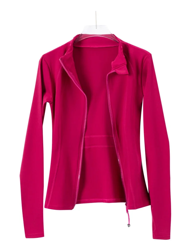NEW Arrivals Women's Slimming Yoga Jacket; Light and Thin Running Fitness Outfit Professional Pilates Training Sports Top for Autumn Spring Female Sports Apparel Supplies