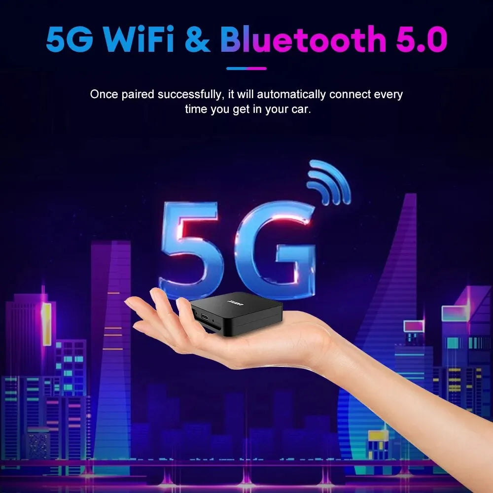 Wireless Car Play Android Auto Wireless Adapter Spotify For Mazda Toyota Mercedes Peugeot Volvo 2 in 1 Box Support Netflix