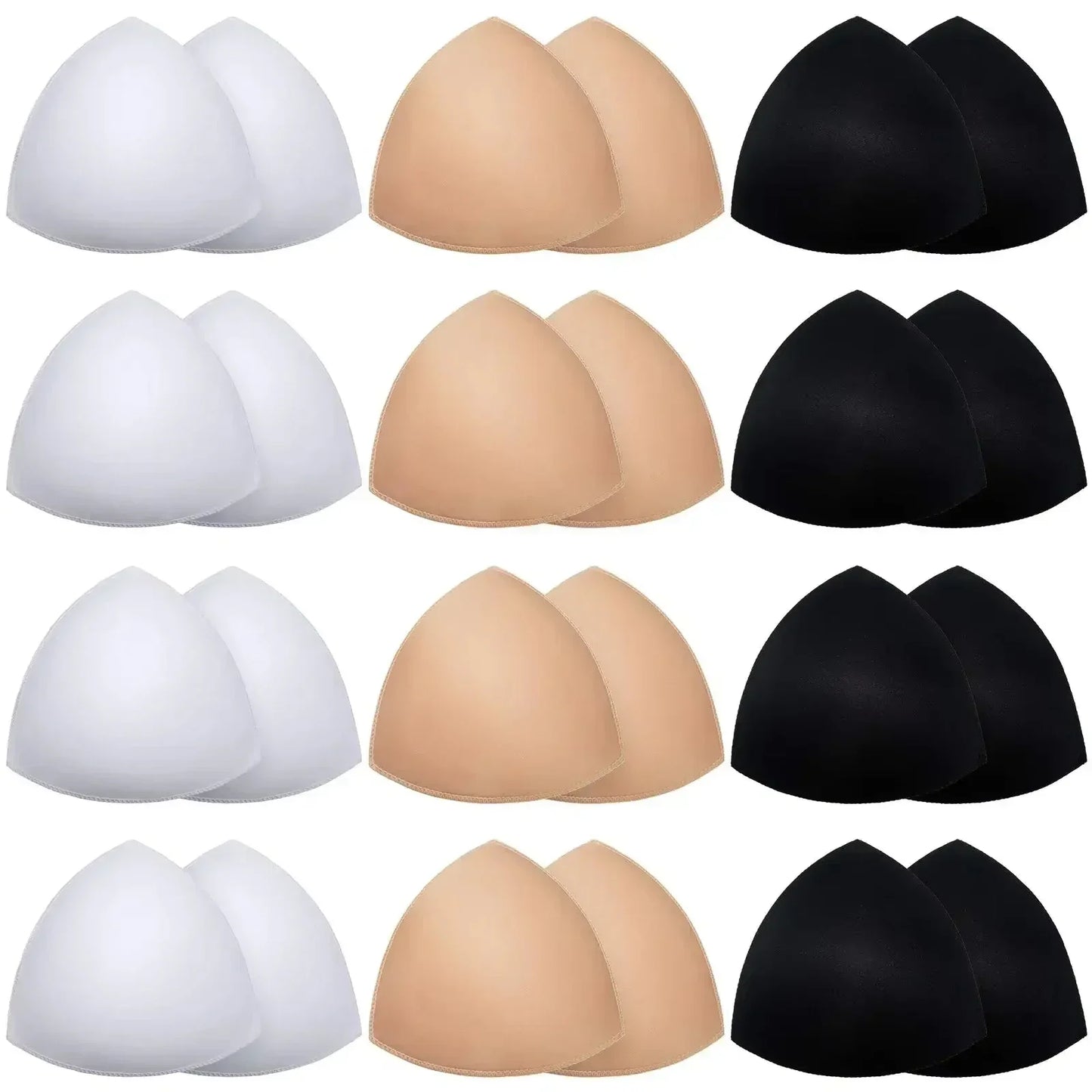 NEW Arrivals 10/20PCS Set Triangle Sponge Push Up Bra Pads for Women Invisible Insert Swimsuit Bikini Breast Enhancers Chest Cup Pads Accessories