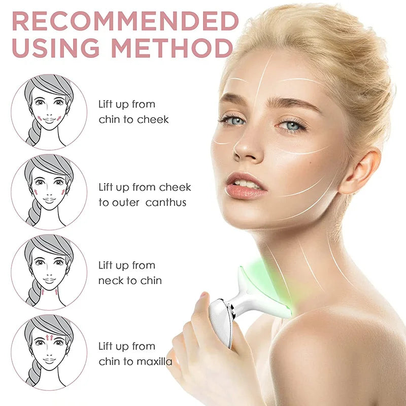 Neck Facial Lifting Device Skin Tightening Anti Wrinkle EMS Microcurrent Face Massager Double Chin Remover Skin Care Beauty Tool