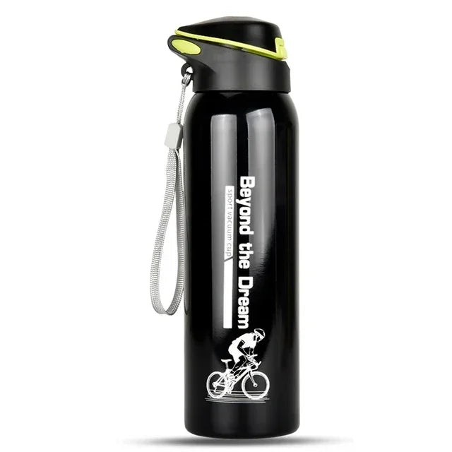 NEW Arrivals 500ML Outdoor Sport Bicycle Water Bottle Vacuum Stainless Steel Cycling Water Cup Thermal Drink Mug Travel Cycling Equipment Sports Supplies