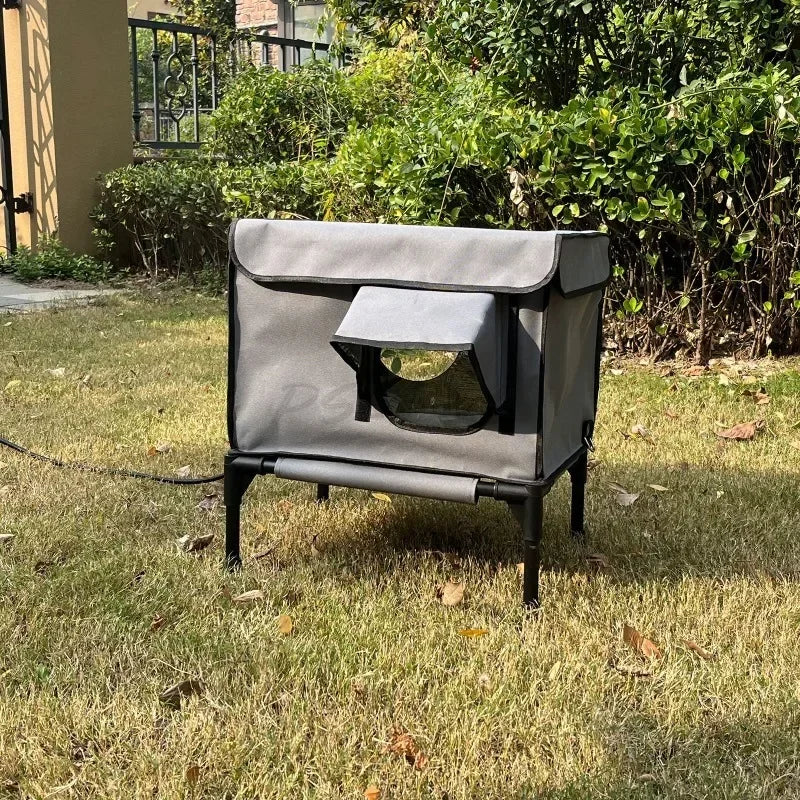 NEW Arrivals Outdoor Electric Heated and Insulated Cat Bed Foldable Cat Cage Cat Delivery Room Pet Fence Tent Simple and Portable Camping Travel Winter Warm Pets Furniture Supplies