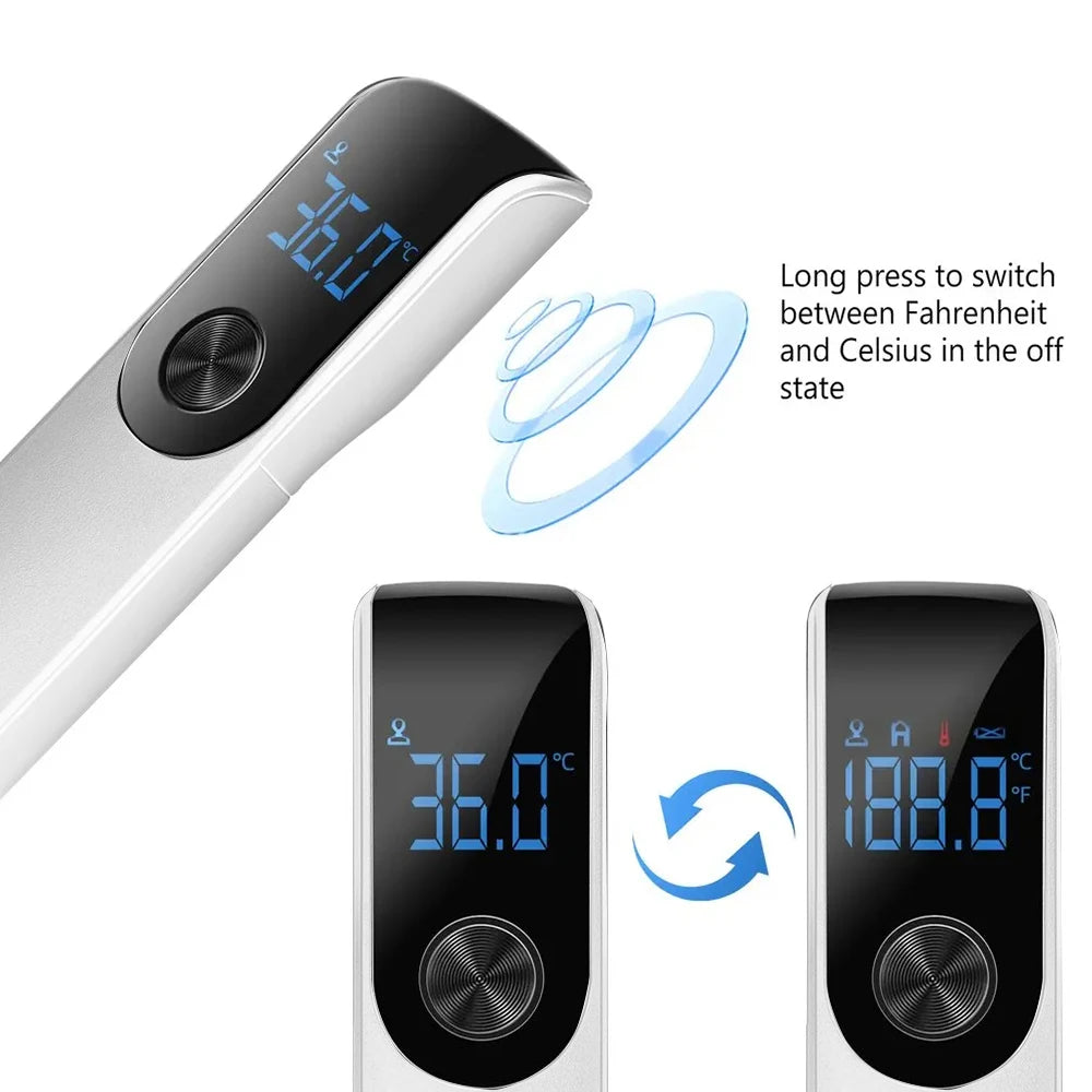 NEW Arrivals 2PCS Set Medical IR Fever Thermometer Digital Ear Thermometer Child Adult Non-Contact Body Temperature or Mini Oximeter Blood Oxygen Tool Health Care Supplies
