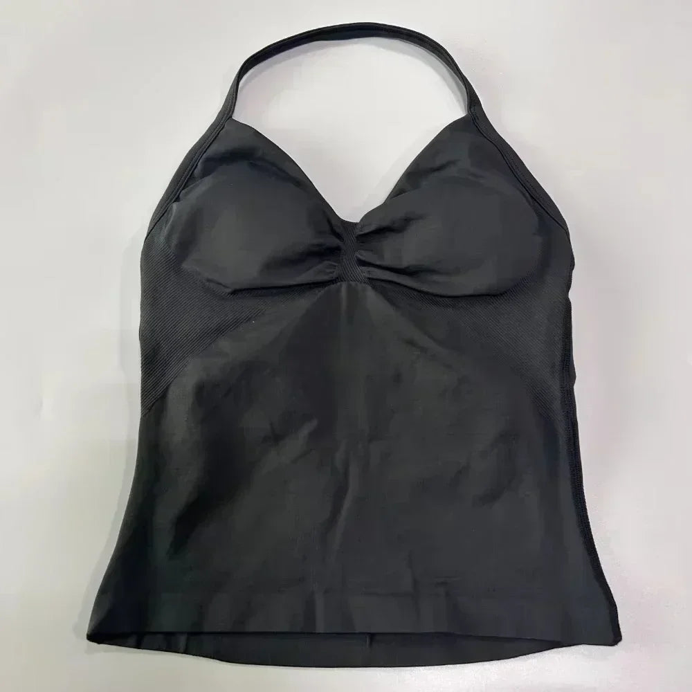 NEW Arrivals Halter Back Neck Top Push Up Vest Running Vest Sports Top Sports Bra Sports Vest Women's Sportswear Yoga Clothing