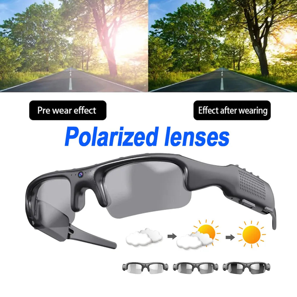 NEW HD 1080P Glasses WIFI Camera Outdoor Bicycle Motorcycle Security Protection Sunglasses Video Camera Smart Glasses Sports Camera