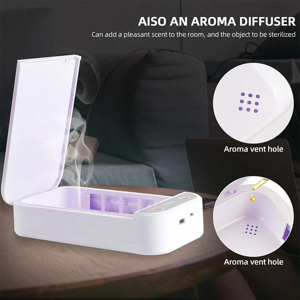 Electric UV Sterilizer Aromatherapy Box Ultraviolet Ray Disinfection Box Anti Bacteria Machine For Daily Life Strong Weak Light