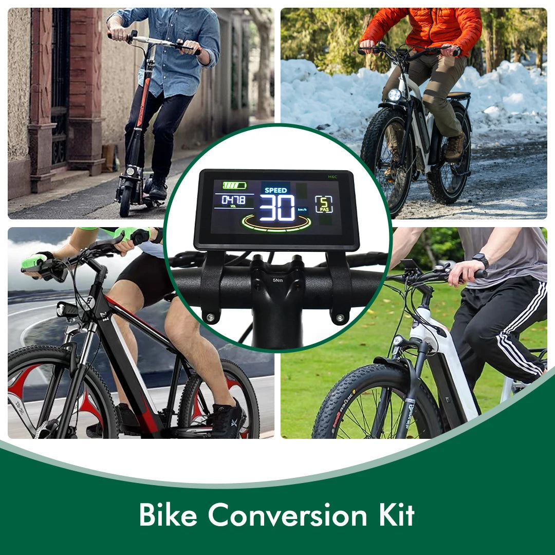 NEW Arrivals UART2 H6C Bicycle Colorful Computer Mountain Bike Large Screen LCD Cycling Computer Odometer Accurate Waterproof Bicycle Display