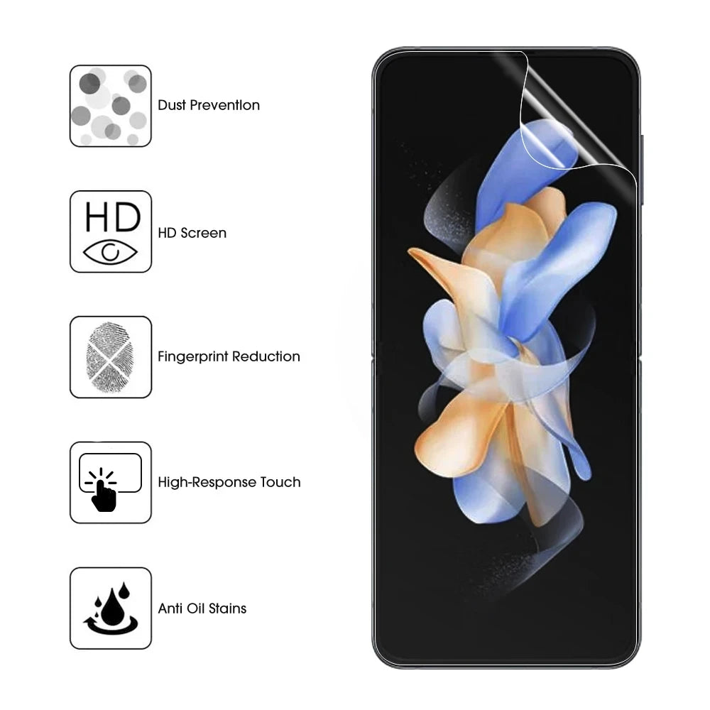 4Pcs Inside Hydrogel Film for Samsung Galaxy Z Flip 5 4 3 TPU Screen Protector