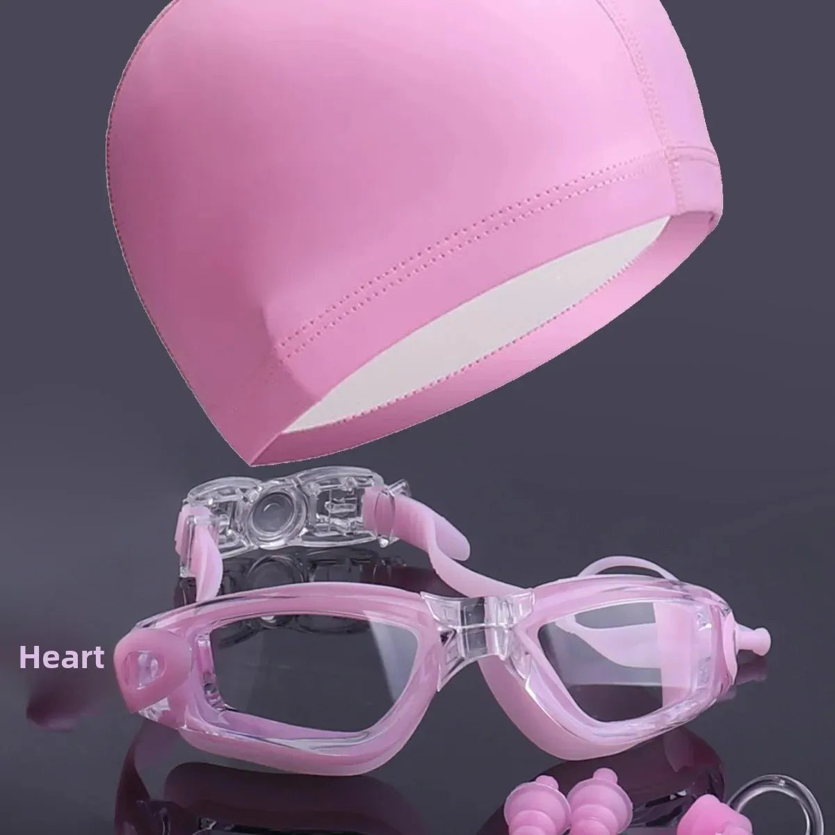 NEW Arrivals 4 PCS Set 3 Colors Professional Waterproof Anti-Fog Silicone Swimming High Definition Goggles Set with Nose Clip Earplugs And PU Cap for Swimming And Diving Sports Supplies