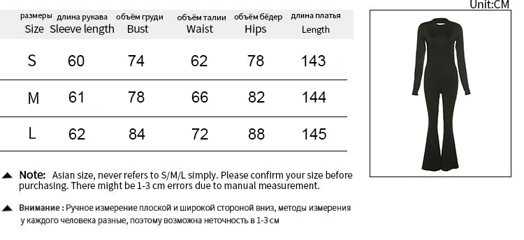 NEW Arrivals Jumpsuits Autumn New Women Sexy Black Backless Long Sleeve Bodycon Rompers Fashion Streetwear Flare Pants Casual Slim Jumpsuits