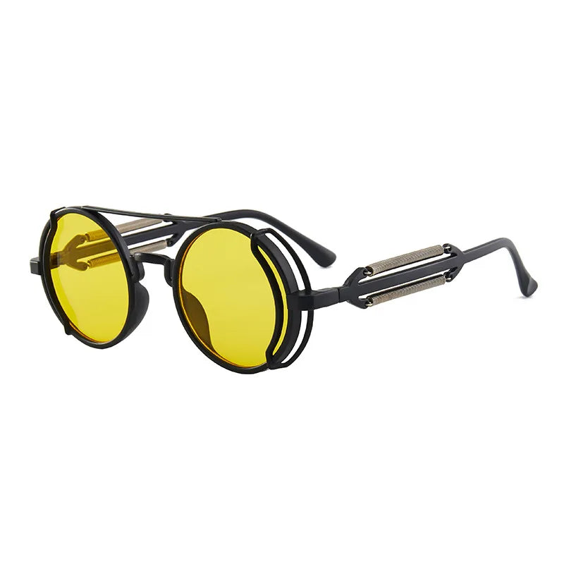 NEW Arrivals 10 Colors Steampunk Sunglasses UV400 Round Frame Design Colored Lenses Glasses Eyewear Gothic Men Women Retro Classic Sunglasses Steampunk Eyewear