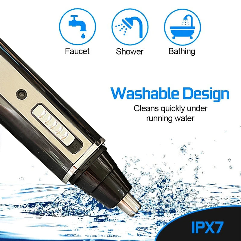 NEW Arrivals HOT SALE 4PCS Set Rechargeable Nose Trimmer Beard Trimmer for Men Ear Eyebrow Nose Hair Trimmer for Nose and Ear Hair Removal Clean Machine Men Grooming Supplies