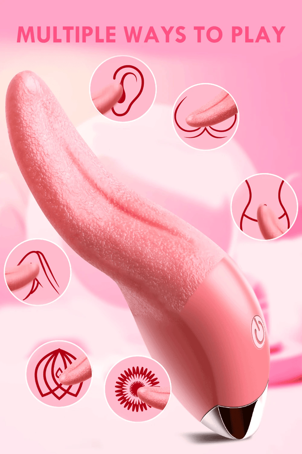 Pink Charging Version Vibrator Vaginal Clitoral Porn Tongue Licking Nipple Sex Toys Stimulator Vibrating Toy for Women