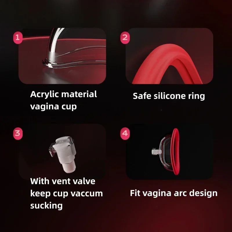 6 Mode Clitoris Stimulation Vacuum Vagina Pump Sex Toys for Women Female Masturbator Fit Powerful Clitoris Sucker Adult Products