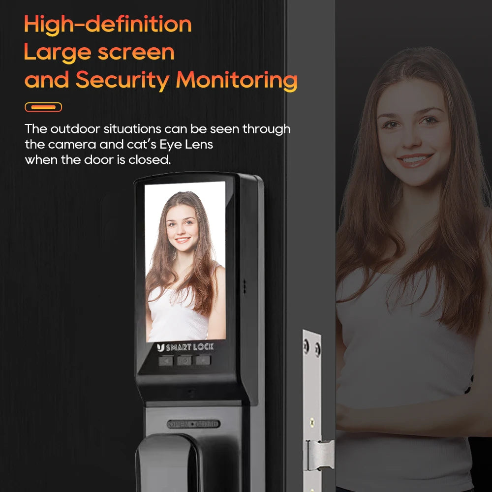 Low-Price Sales are Limited NEW Arrivals 3D Face Recognition Bluetooth Wi-Fi APP Control Intelligence Door Lock Biometric Fingerprint Smart Keyless Access Password IC Card Smart Life Home Security Supplies