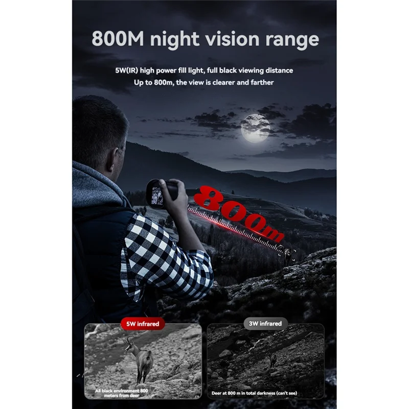 NEW A26F-1080P HD Monocular Night Vision Device Infrared Camera 10X Digital Zoom Telescope For Outdoor Camping Hunting Search 800M Range 2000mAh
