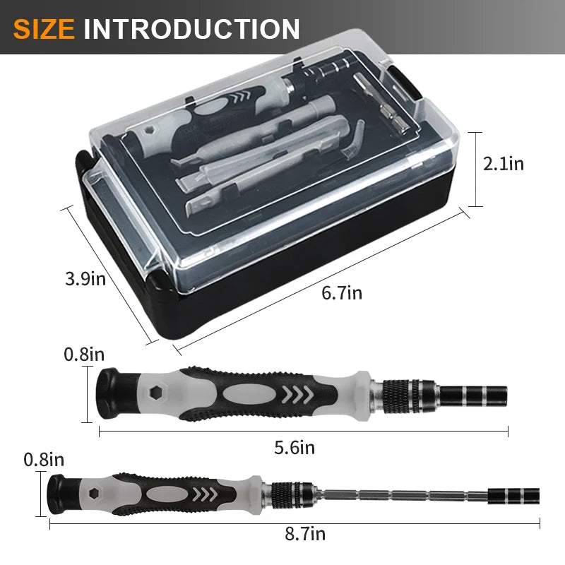 NEW Arrivals 116 in 1 Set Precision Screwdriver Set Magnetic Screw Driver Bit for iPhone PC Laptop Tablets Drones Watch Glasses Professional Repair Tool Kit Black Electronics Supplies