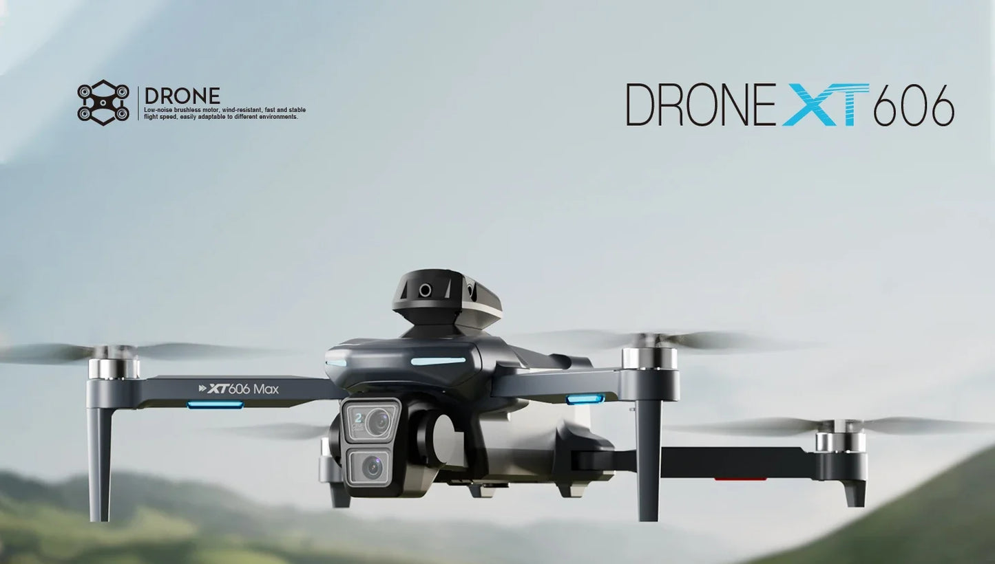 5G GPS XIAOMI NEW XT606 GPS Drone + 3 Batteries Set 8K HD 22 Languages Professional Dual Camera 5G WIFI FPV Obstacle Avoidance Brushless RC Quadcopter Drone