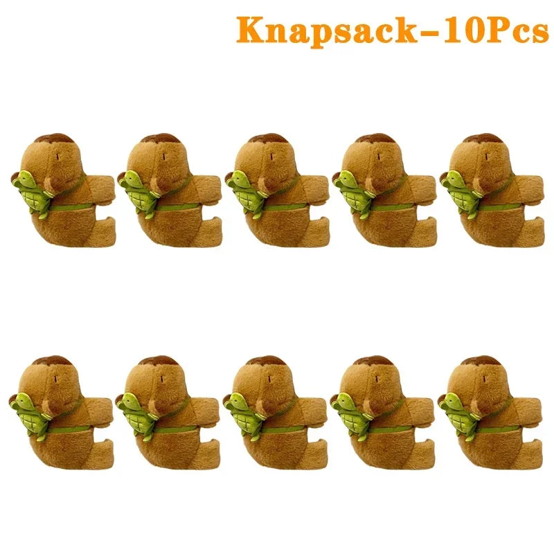 NEW Arrivals 1-10PCS Set Capybara Clap Circle Toys Slap Snap Wrap Wristband Bracelet Capybara Plush Hand Ring Fun Pop Circles Kids Gift