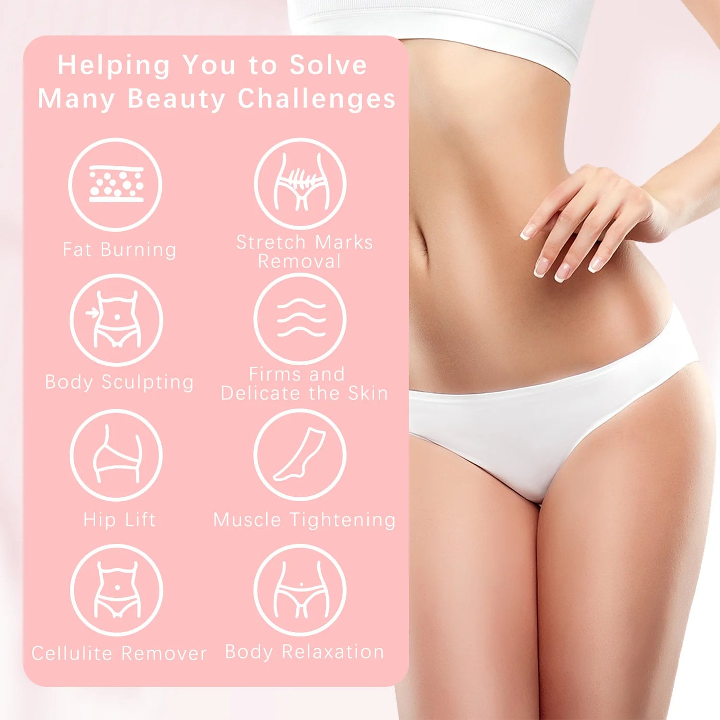 NEW Arrivals Abdomen Electric Massage Device Deep Tissue and Cellulite Remover Massager for Belly Legs Arms Body Sculpting Machine Fat Burner Slimming Equipment