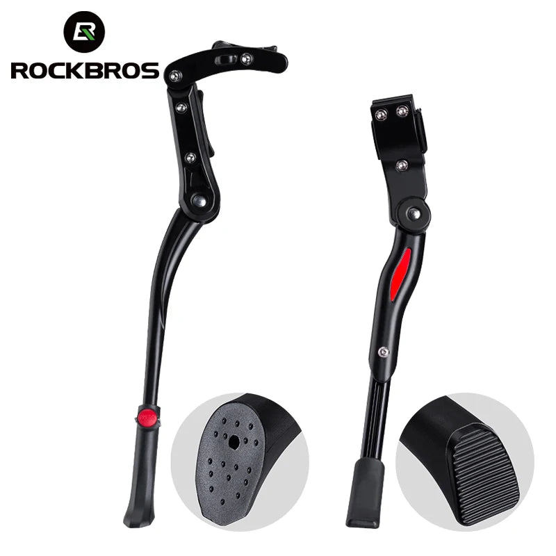 NEW Arrivals Bicycle Kickstand Parking Cycling Adjustable MTB Road Racks Bike Support Side Kick Stand Foot Brace Accessories Bicycle Parts Sports Supplies
