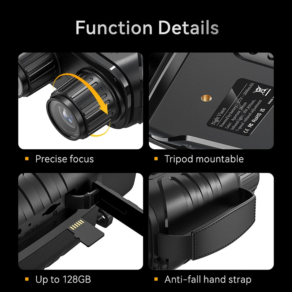 NEW HD 1080P Digital Night Binoculars Night Vision IR Goggles 10X Digital Zoom Night Vision Goggles 2.8inch Binoculars For Outdoor Camping Hunting Binoculars