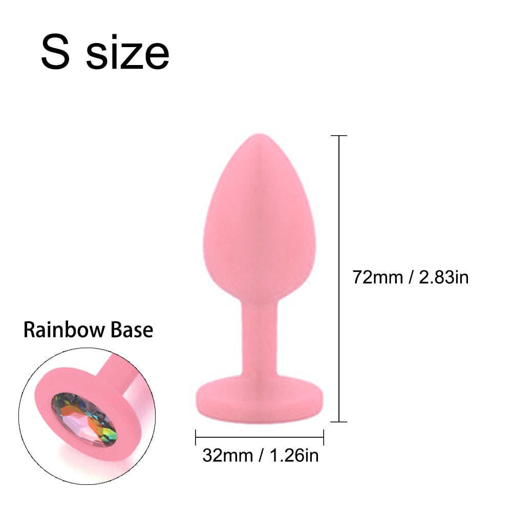 3 Sizes Sex Shop Adult Silicone Jewelry Anal Trainer Sex Prostate Back Yard Toy Anal Butt Plug for Women Man Couple Gay Unisex
