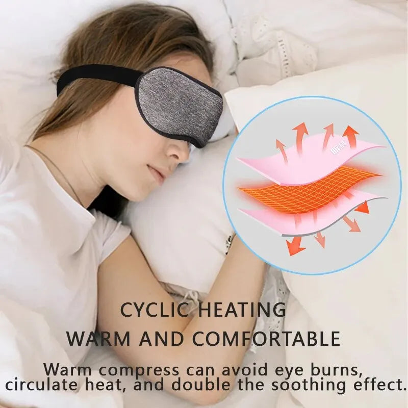 USB Steam Eye Mask Electric Heating Hot Compress Intelligent Heating Sleep Shading 3D Eye Protection