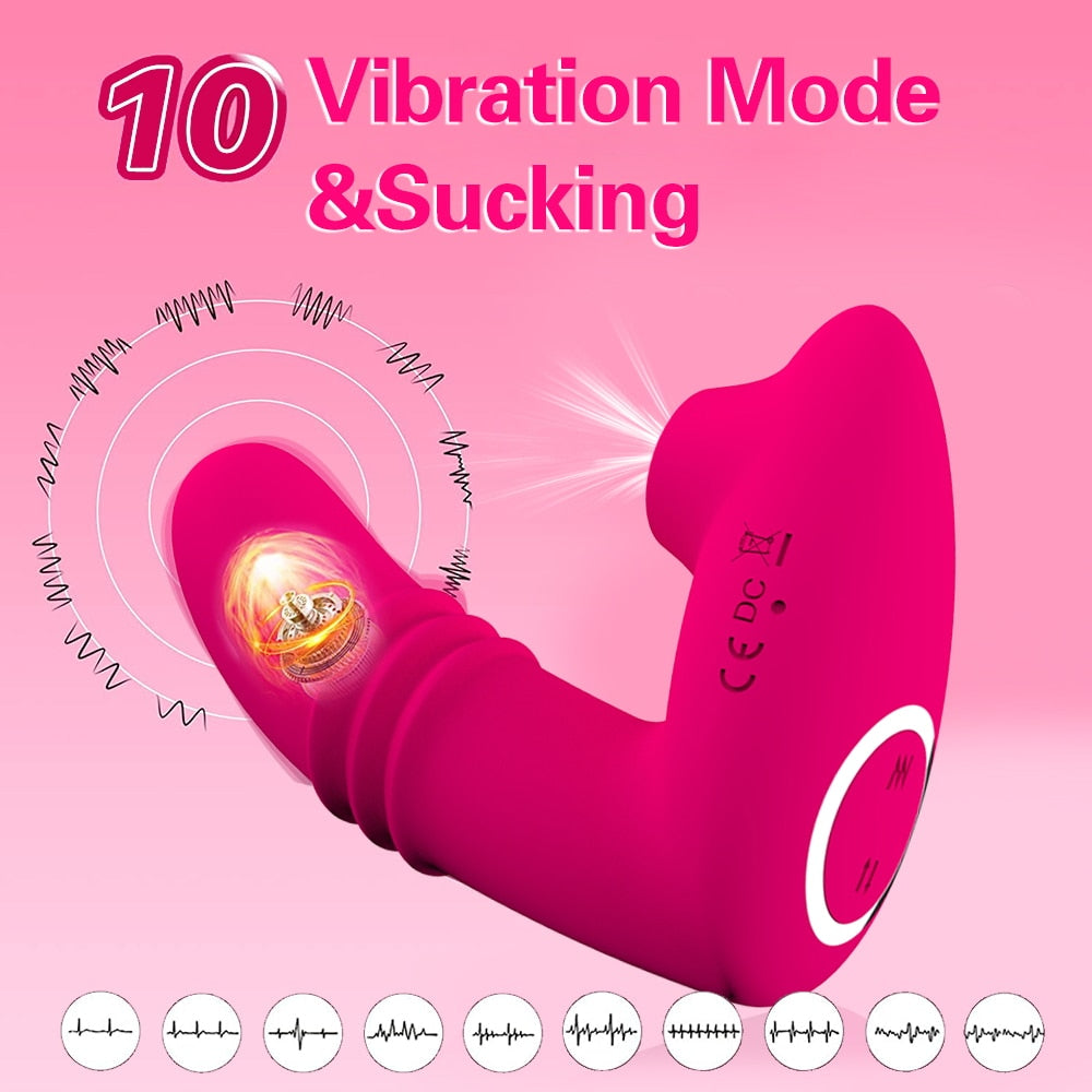 Vagina Sucking Vibrator 10 Speeds Vibrating Sucker Oral Sex Suction Clitoris Stimulator Erotic Sex Toy for Women Sexual Wellness