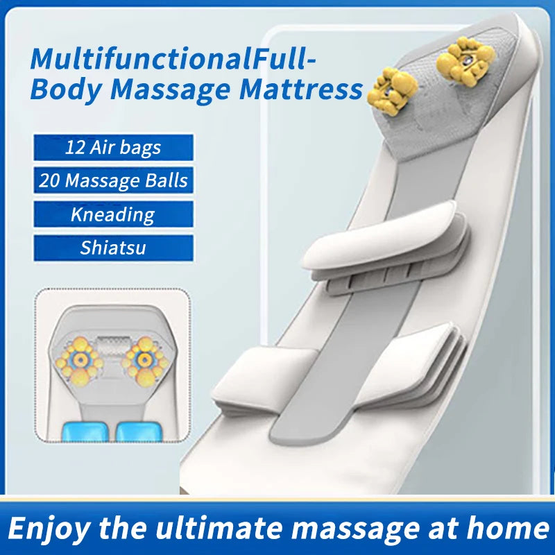 Airbag Electric Full Body Massage Cushion Heating Neck Massager Mattress Traction Lumbar Vibration with Remote Controller
