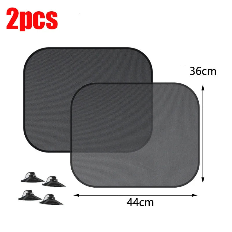 1/5PCS Car Window Sunshade Cover Sun UV Protection Auto Front Rear Black Window Curtain Side Glass Mesh Sunshades Accessories