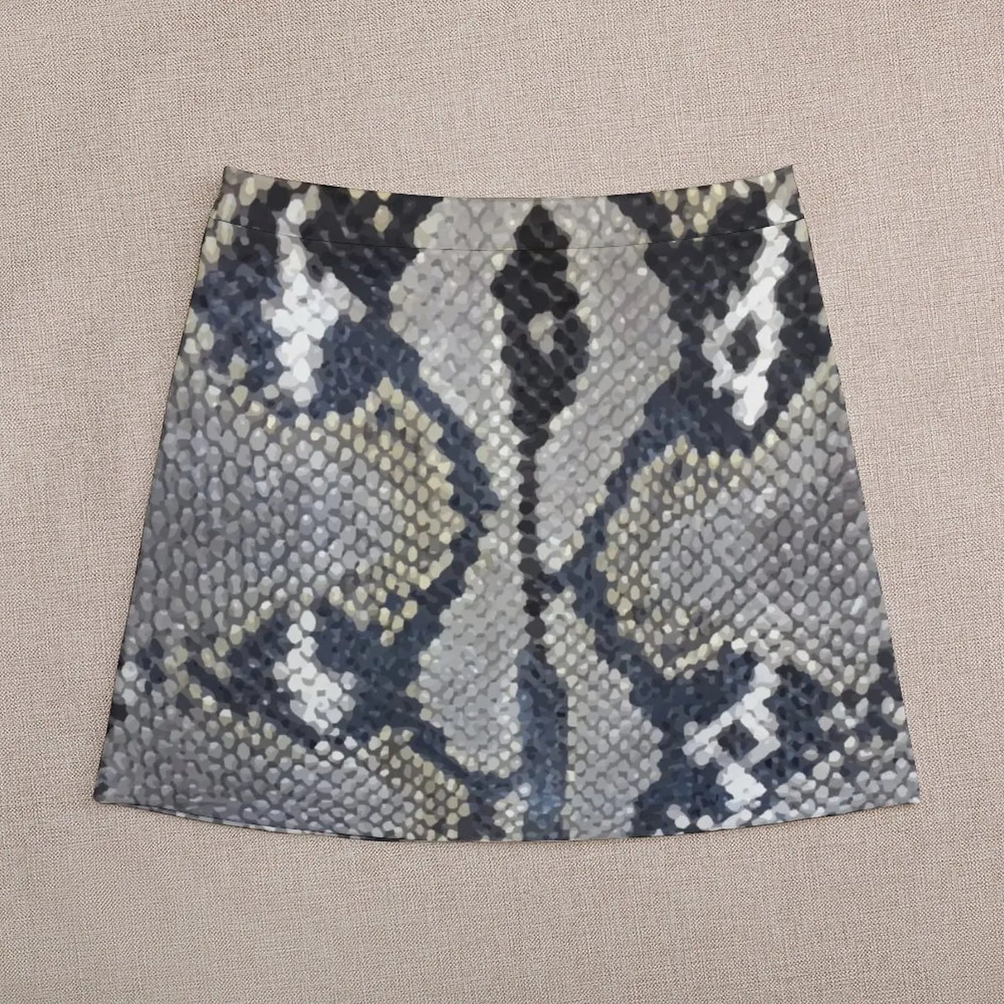 Python Snake Skin Texture Design Mini Skirt Pop Women Clothing