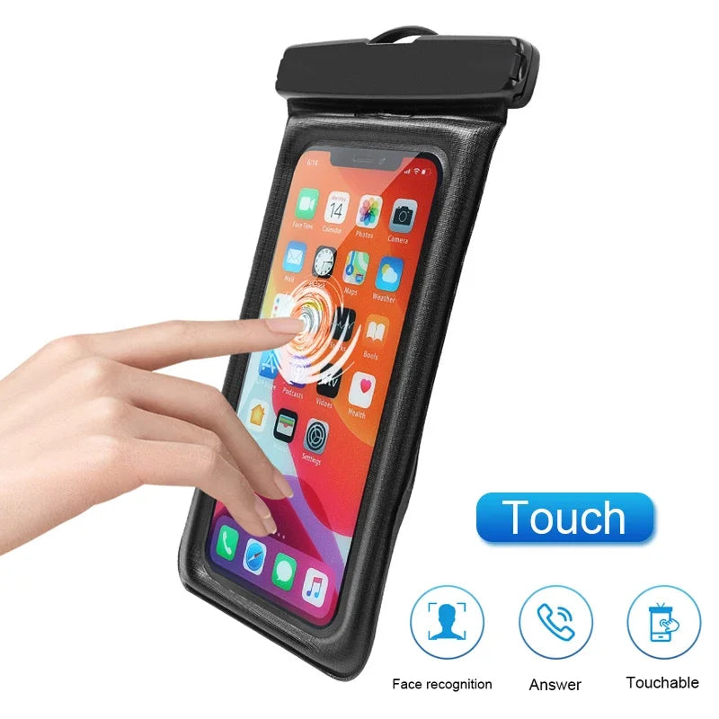 NEW Floating Airbag Waterproof Swim Bag Phone Case For iPhone 11 12 13 14Pro Max Samsung S23 S22 Xiaomi 13 Huawei P30 20 Lite Cover